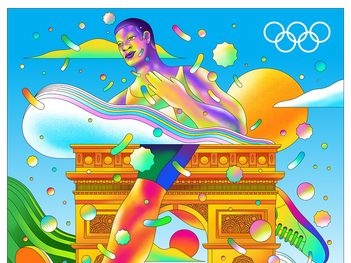 Sprinting Olympics Poster by Scott Balmer on Dribbble