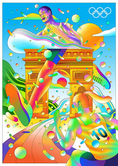 Sprinting Olympics Poster by Scott Balmer on Dribbble