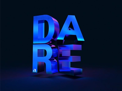 DARE text effext 3dtypography adobedimension artanddesign bolddesign creativetypography daretocreate designcommunity designinspiration digitaldesign graphicdesign posterdesign typographicart typographylovers typographyposter visualart