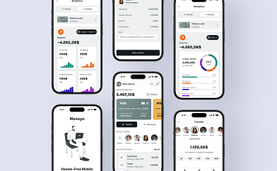Moneyo - Free Mobile Banking analytics bank banking design expences ios mobile money open for work product design transfer ui ux web3.0