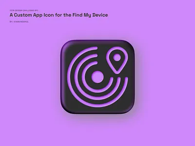 10. Icon Design - a Custom App Icon for the Find My Device 3d 3d icon branding design design practice find my device graphic design icon redesign illustration logo mobile design purple redesign ui uichallenge ux uxdesigner uxui web design