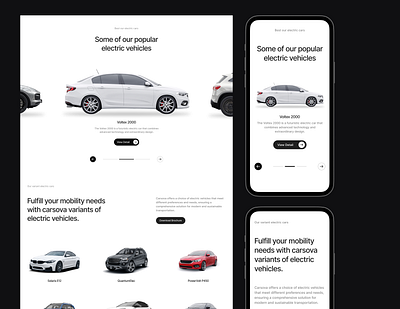 Electric Cars Website automotive cars clean company design electric car future industry landing page minimalist model modern product design technology ui vehicle web design
