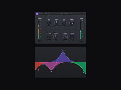 Ableton Cloud+ — EQ & Comp ableton compressor dark eq equalizer knob meter ui