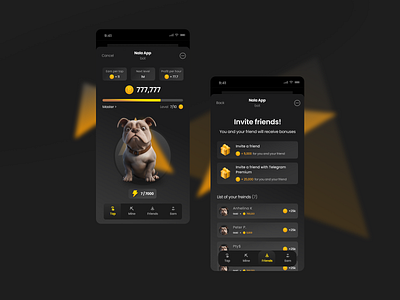 Clicker-type crypto game concept crypto cryptocurrency design gromulski ui ux