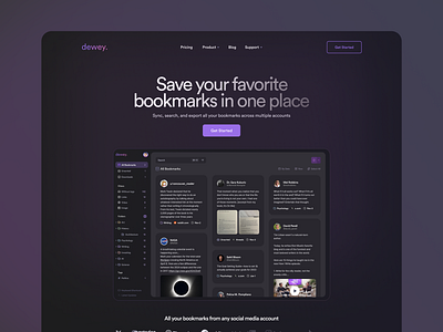 SaaS Landing Page UI/UX app ui dark theme dashboard design landing page marketing saas ui website