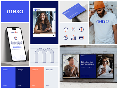 Mesa Visual Identity branding bridge icons logo typography