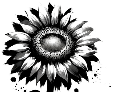 Digital Brush 07 adhuriink brushpainting design digital art illustration inkpainting japaneseart japaneseculture japaneseink minimalist procreate sumie sunflower traditionalart watercolor zenart