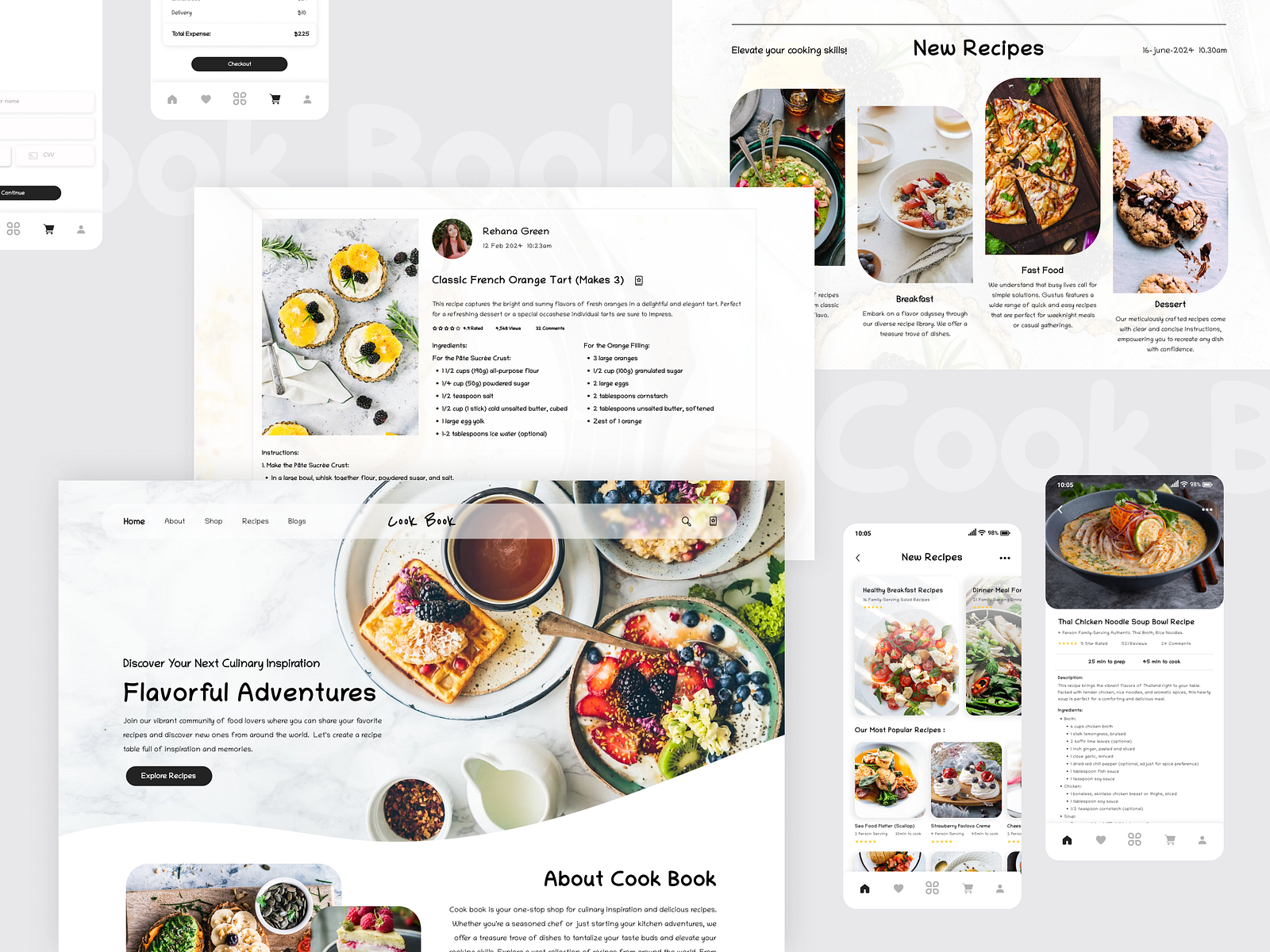 Recipe Website & App UI UX Design (Culinary Food Blogs) by Fariha ...