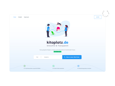 Finding a suitable daycare place | Kitaplatz creative design inter interface ui web web design website