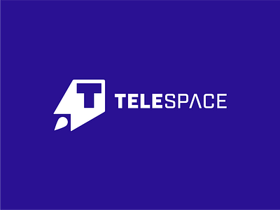 Telespace - Logo Design & Visual Identity branding design flat graphic design illustration logo logo design minimal modern nasa purple rocket space symbol telescope ui ux vector