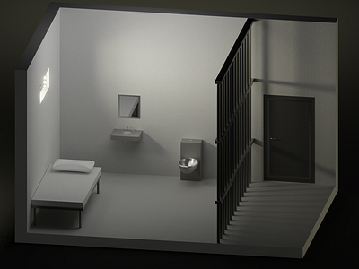 Prison Cell 3d 3d design blender cell design prison prison cell