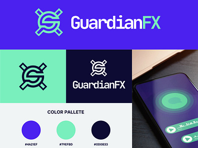 GuardianFX - Logotipo bot branding design discord graphic design icon illustration logo vector