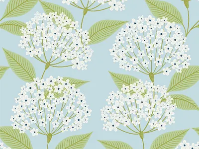 Alyssum Flowers Pattern Design alyssum fabric floral flowers garden illustration line work pattern wallpaper