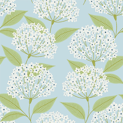 Alyssum Flowers Pattern Design alyssum fabric floral flowers garden illustration line work pattern wallpaper