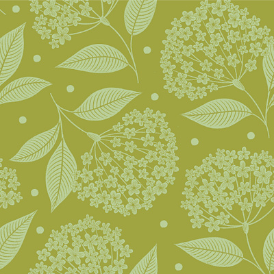 Alyssum Floral Pattern alyssum art licensing botanical fabric floral garden green illustration pattern repeat pattern wallpaper