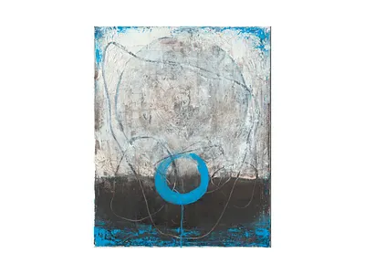 Trace abstract blue cogwurx expressionism illustration