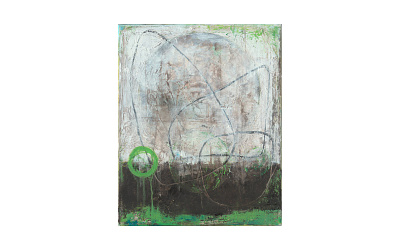 Runner abstract cogwurx expressionism green illustration