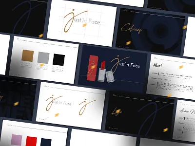 Full Branding Design for Just'in Face beauty brand branding branding asset design digital digital art feminine full branding graphic design handwritten handwritten logo icon icon design identity branding lettermark logo logo logo design wordmark wordmark logo