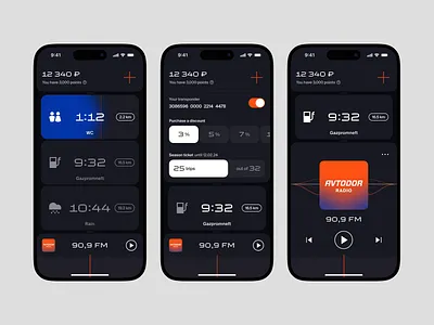 Avtodor app concept animation app ui ux