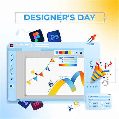 Designer's day art branding design graphic graphic design illustration vector