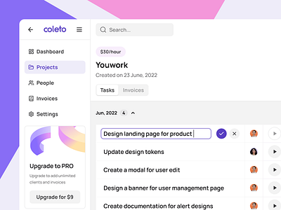 Coleto - Task Management App app product design task management ui uideisgn ux web web app webdesign