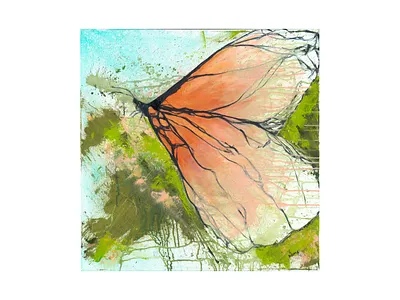Monarch abstract butterfly cogwurx expressionism illustration monarch