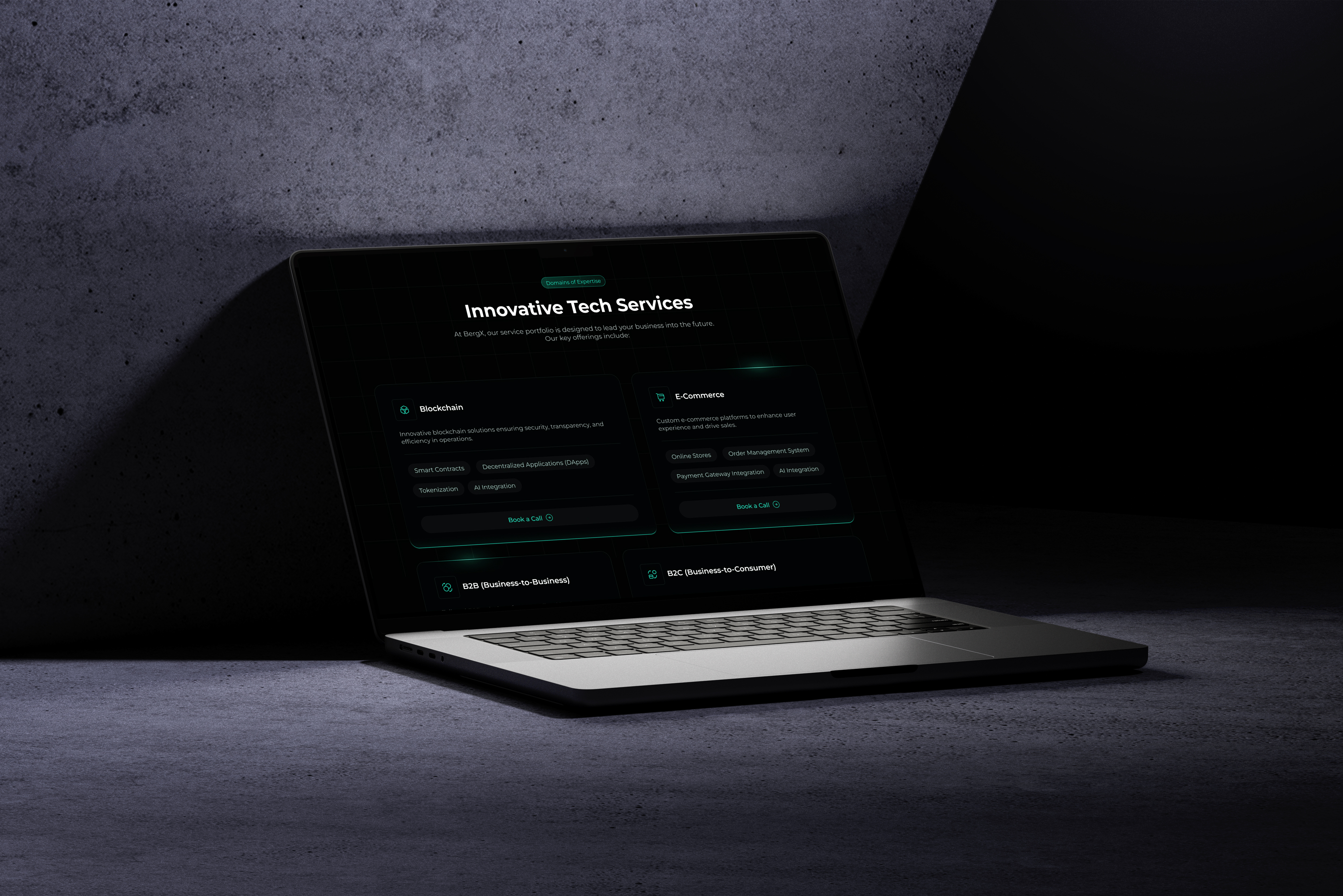 Web3 Blockchain Interface Design b2b b2c bento blockchain card grid interface tech ui web3