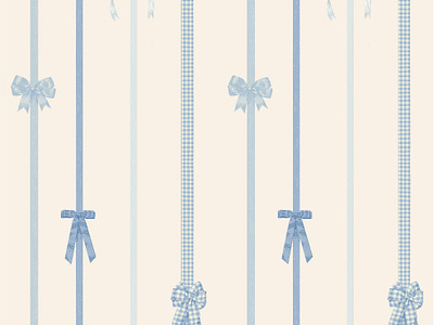 Blue Ribbon Pattern baby blue boy gift wrap illustration pattern ribbon stationary wallpaper