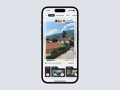 Trip Photos Organizer App app clean folder minimalism mobile photos travel trip ui ux