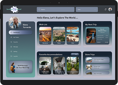 Travel Website Ui Dashboard ui