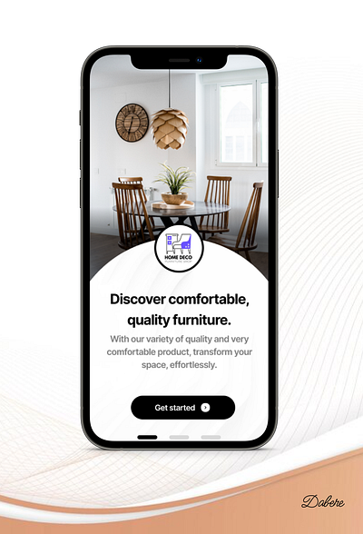Furniture store onboarding page