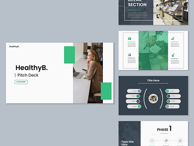 PowerPoint Template for HealthyB - Pitch Deck Template Design powerpoint presentation design