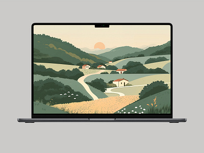Cute Town Wallpaper for Desktop 4k cute cute wallpaper design desktoo graphic design mac pastel town wallpaper