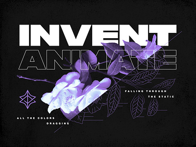 Invent Animate • Metalcore Merch Design bad omens band bold clean emo emo scene erra floral grunge merch metal metalcore moody punk rose