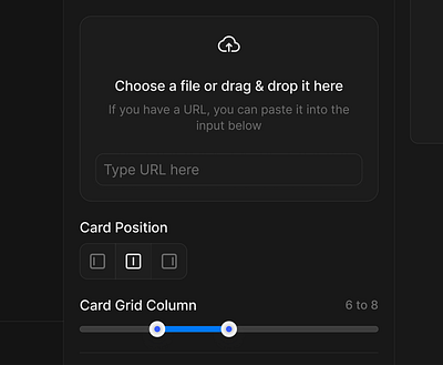 Upload, Position, Slider Component ✨ button design buttons card cards cloud components design system file style guide toggle ui kit upload upload file