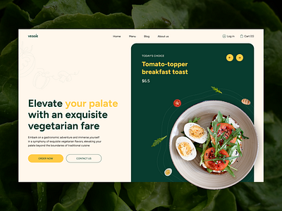 Veggie restaurant homepage restaurant ui ui design uiux ux web design