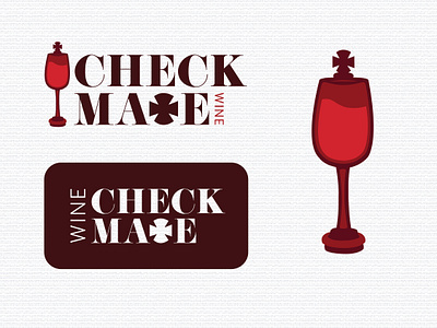 Checkmate Wine adobe branding color design font graphic design illustration illustrator logo typography vector wine