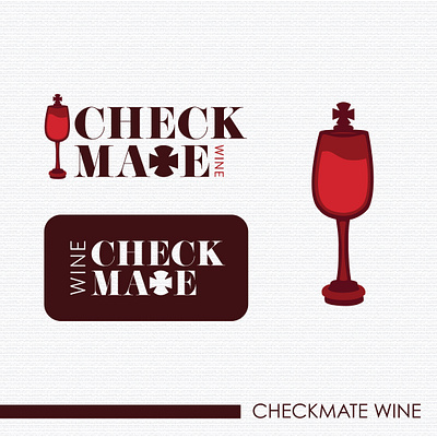 Checkmate Wine adobe branding color design font graphic design illustration illustrator logo typography vector wine