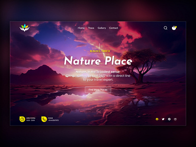 Nature Place - Discover Peace in Nature 3d amandesigner animation branding creative creative design creativity design figmadesign graphic design illustration logo motion graphics nature ui ux