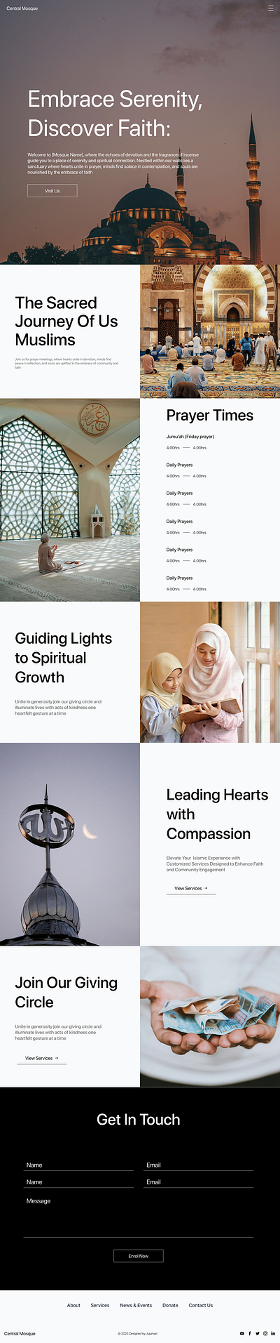 Mosque Landing Page ui