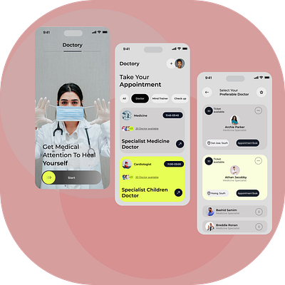 Medical UI mobile design doctor mobile ui design figma graphic design medical ui mobile design mobile ui design