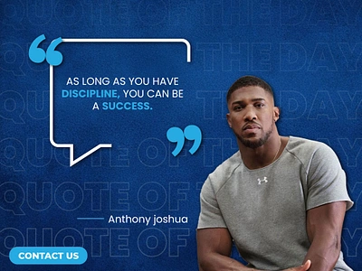 Empower Your Success with Discipline! anthony joshua branding design graphic design illustration logo quote of the day typography ui ux vector web design