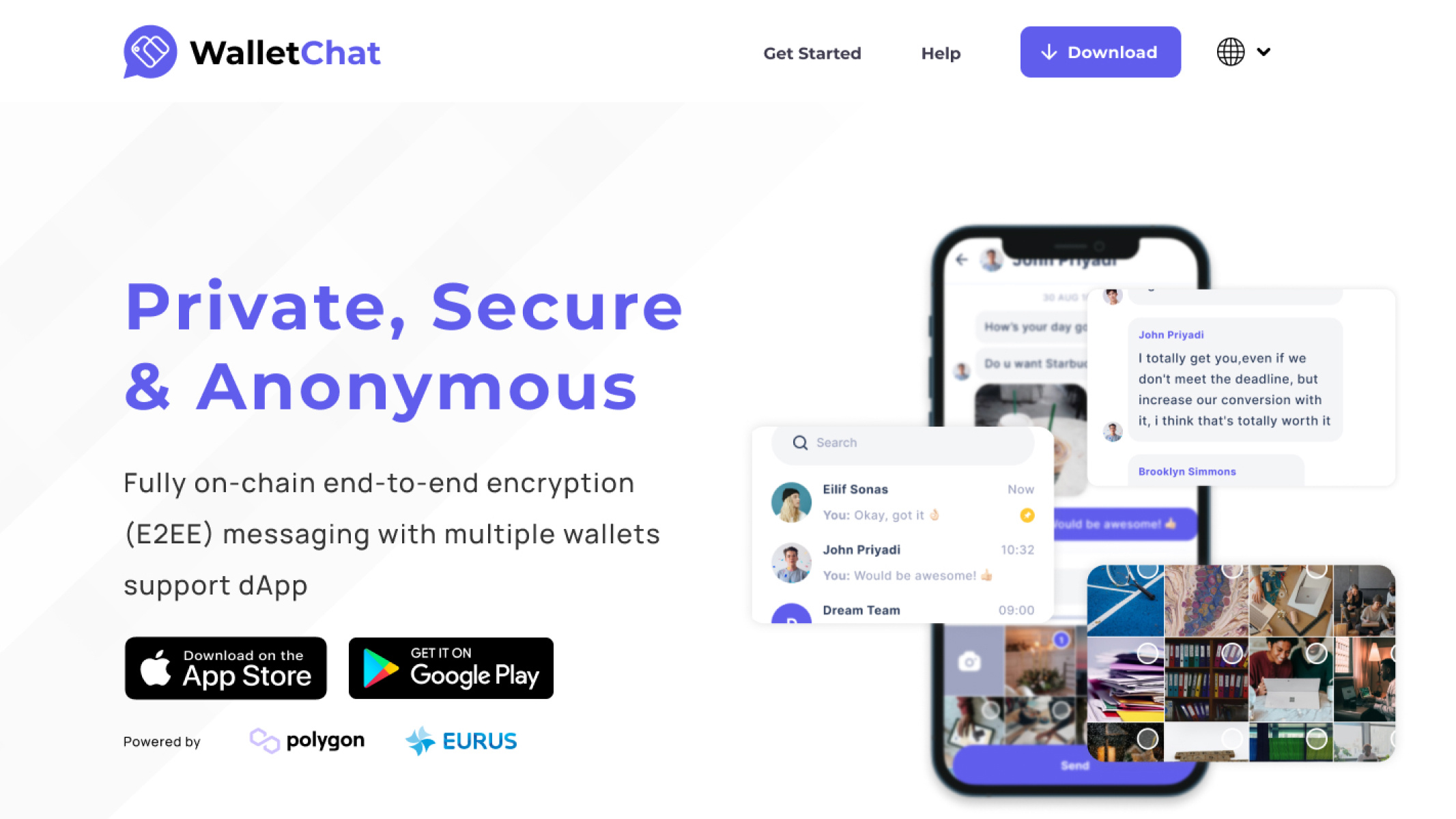 WalletChat Mobile App branding mobile app modern web app
