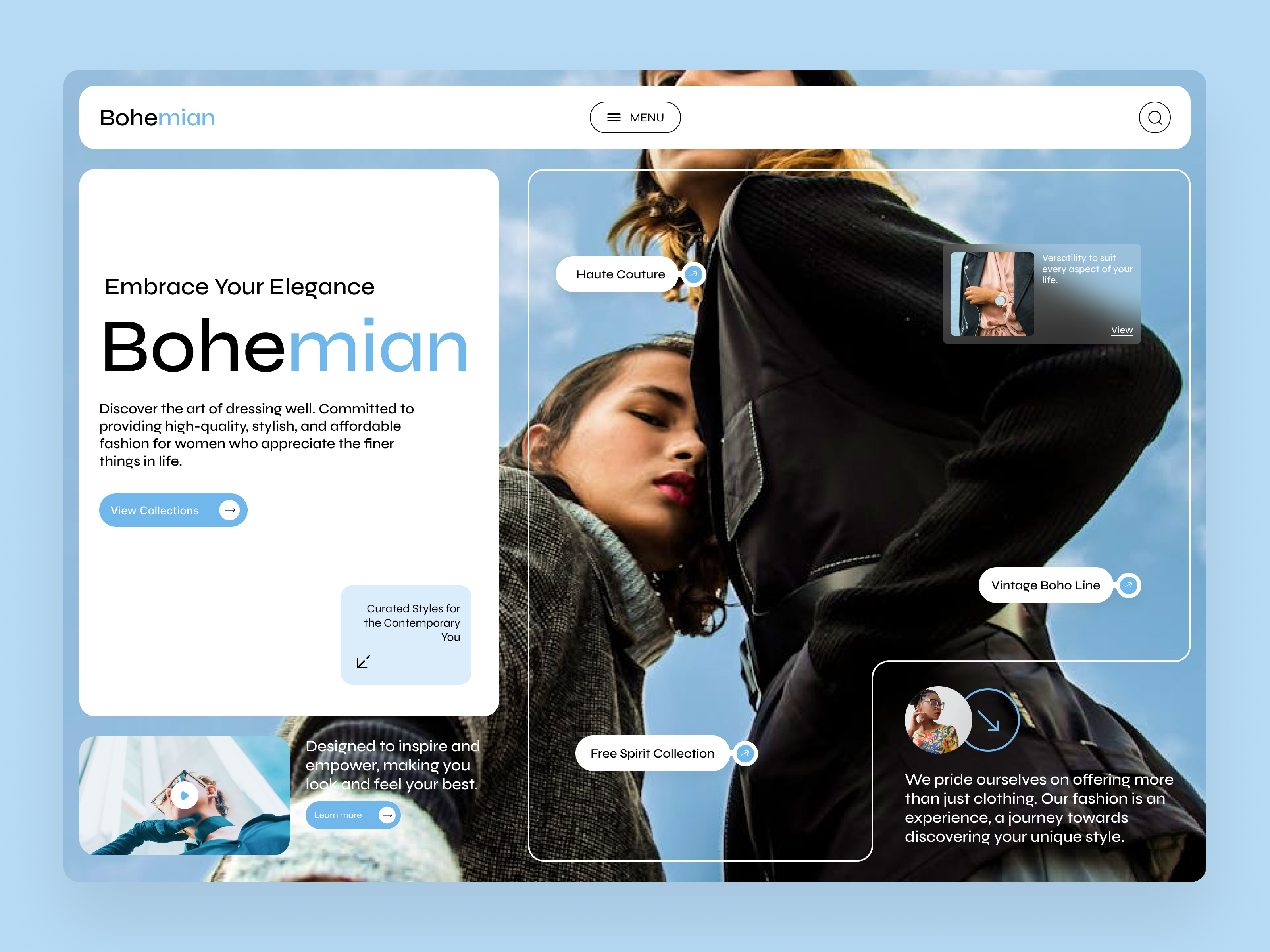 Example of Website Header Design