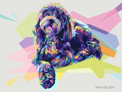 Dog Illustration animal animal illustration animals artstyle colorful illustration open commission pet pets pop art unique