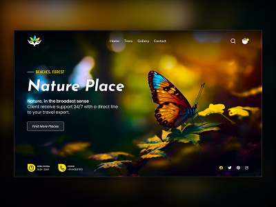 Nature Place - A New Generation of Nature Website 3d amandesigner animation branding creative creative design creativity design figmadesign graphic design illustration logo motion graphics nature ui ux