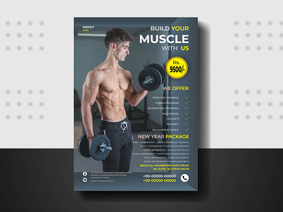 Fitness Flyer Template banner branding business card facebook cover fitness flyer template flyer graphic design logo menu menu flyer roll up banner social media post youtube banner