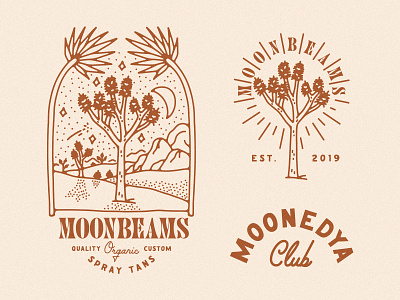 Moonbem branding design illustration