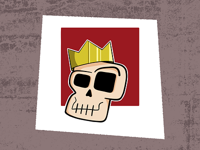 Crowned King Skull cartoon crown king royalty skull vector art vector illustration