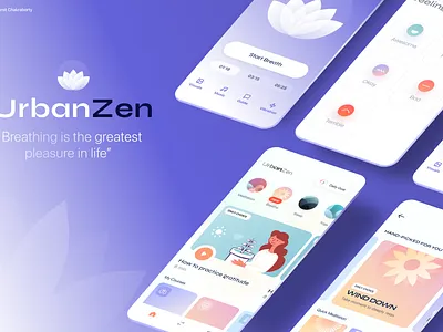 UrbanZen-Case study app branding clean design gif illustration ios iphone ui ux